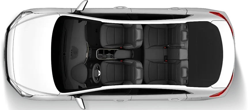 A car seen from above